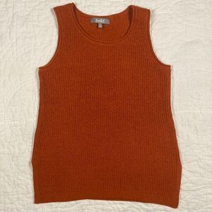 Marled Knit Orange Tank Top Sweater size Medium